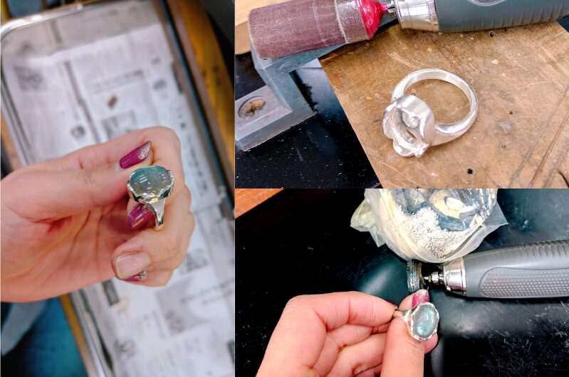 石留め 刻印 仕上げ磨き